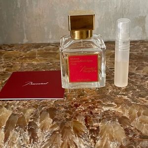 Baccarat perfume sample